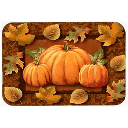 Carolines Treasures Carolines Treasures PTW2009LCB Pumpkins And Fall Leaves Glass Cutting Board; Large PTW2009LCB